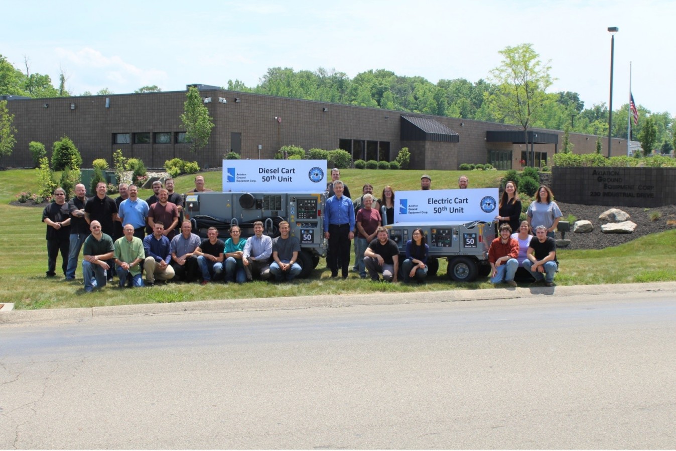 Aviation Ground Equipment Corp. Team Proudly Displays the 100 Unit Milestone for LMCO F-35 JSF Carts